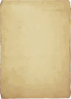 黄色的手绘复古书纸免抠