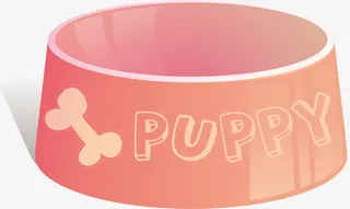 卡通狗盆PNG下载免抠