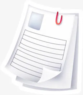 创意合成白色纸张档案免抠