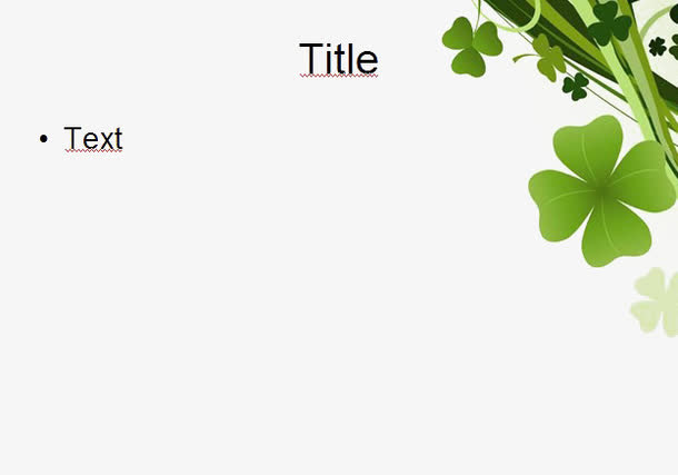 四叶草斜角边框幻灯片背景