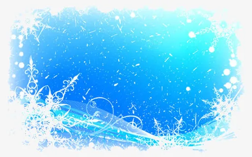 冰雪花纹边框免抠