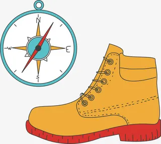 运动大头鞋矢量免抠