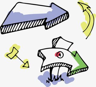 向右路标箭头免抠