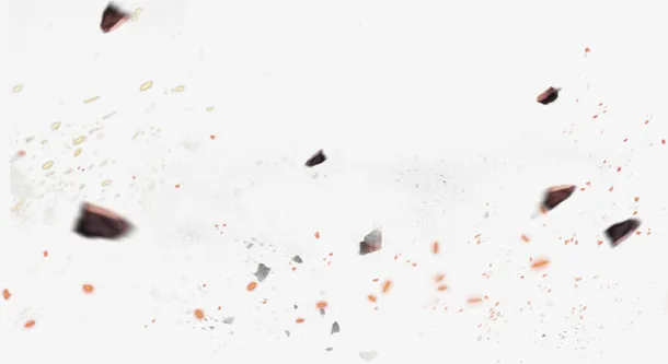 飞溅的碎石子免抠
