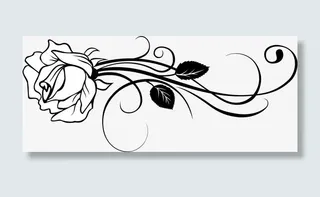 手绘美丽的花朵图免抠