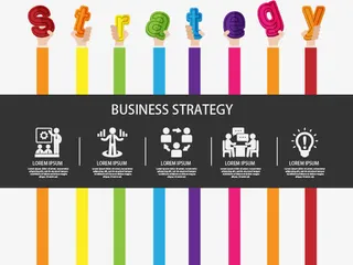 伸长的手臂商务信息图矢量素材下免抠