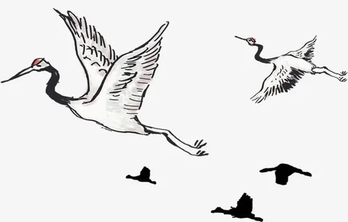 白鹤高飞传统食品文化免抠