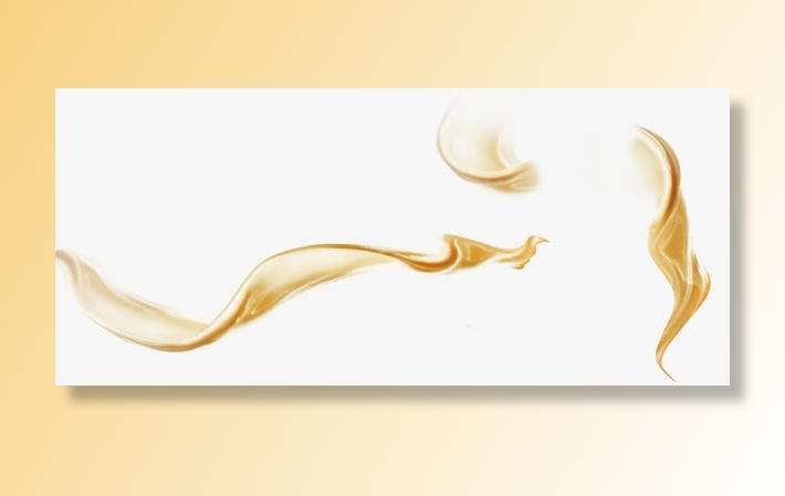 金色漂浮绸带免抠