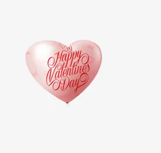 情人节快乐红色气球免抠