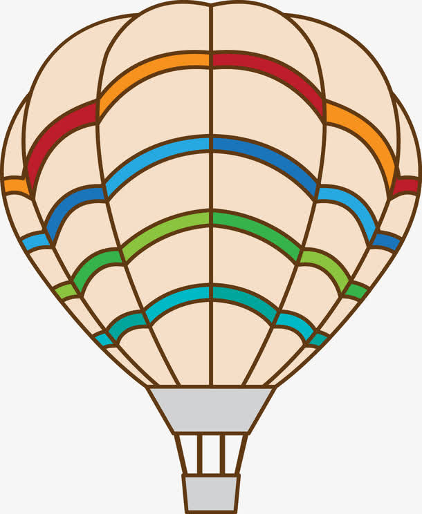 空中的热气球免抠