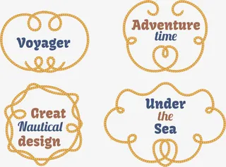 麻绳承诺书边框免抠