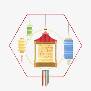 中国风创意花灯免抠图免抠