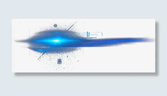 蓝色科技光线素材免抠