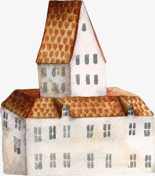 手绘卡通房子png免抠