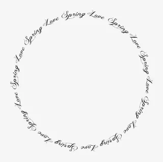 春天圆形边框素材免抠