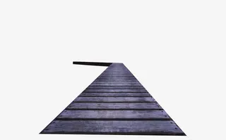 一条简约的栈桥免抠