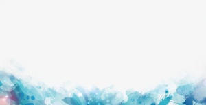 蓝色海浪彩铅装饰元素免抠