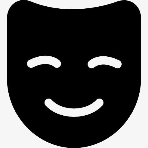 喜剧面具图标免抠