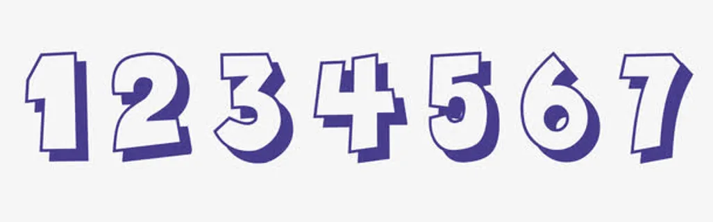 暗灰蓝色1234567免抠