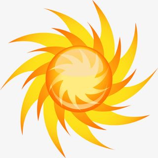 旋转矢量太阳图免抠