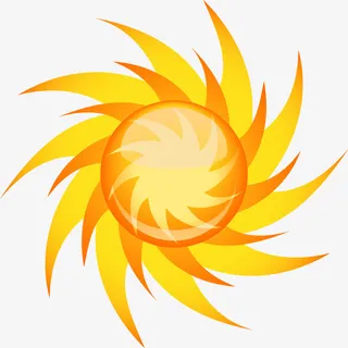 旋转矢量太阳图免抠