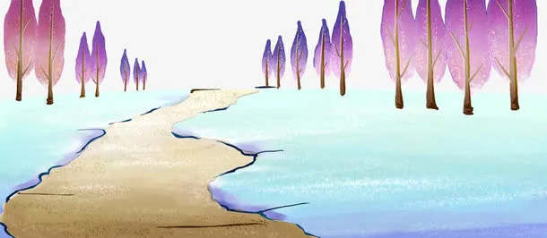 雪地里的大树免抠