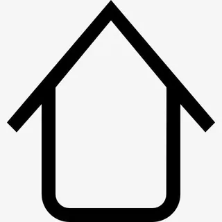 具有房屋形状轮廓符号的上箭头图标免抠