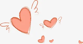 带翅膀的爱心。让爱飞翔免抠