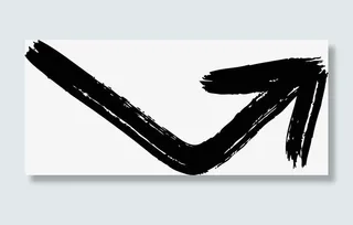 弯曲矢量箭头免抠