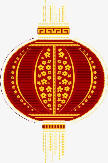 灯笼桃花灯笼中国风灯笼免抠