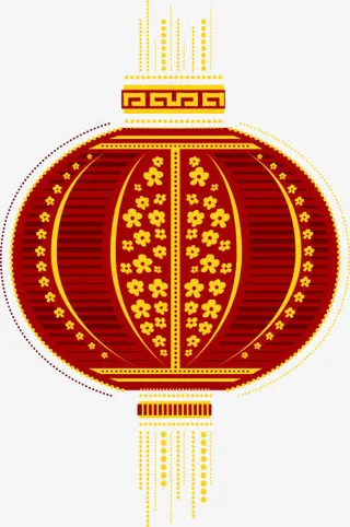 灯笼桃花灯笼中国风灯笼免抠