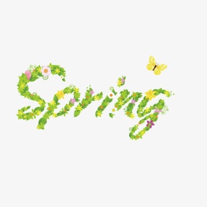 春天 spring 绿色 小草免抠