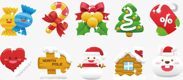 圣诞挂饰矢量素材免抠