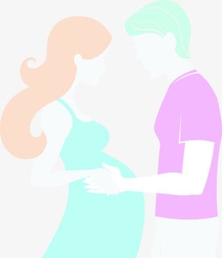 情人节情侣人物手绘免抠