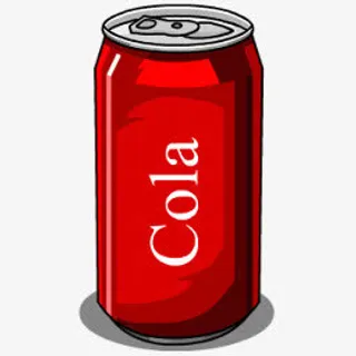 手绘可口可乐易拉罐免抠
