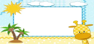 卡通可爱长颈鹿背景高清