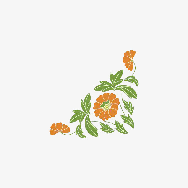 鲜花艺术边底免抠
