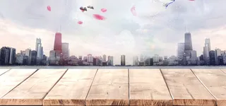 校园风城市海报背景高清