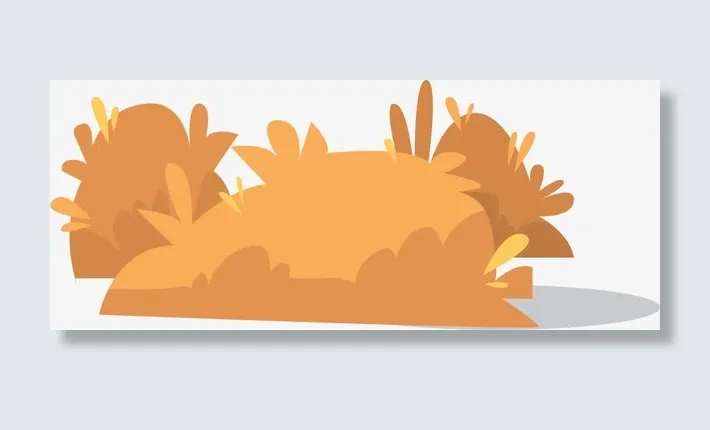 卡通手绘杂草堆免抠