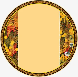 合家富贵月饼包装免抠