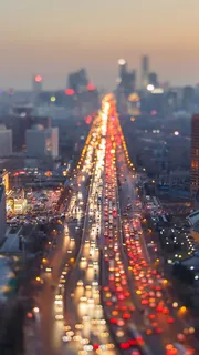 唯美城市道路H5背景高清