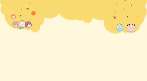 黄色背景卡通动画背景扁平风格免抠背景卡通/手绘元素