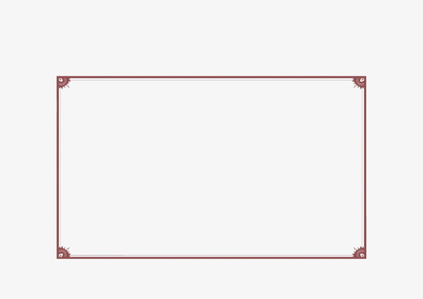 中国风简约红色边框免抠