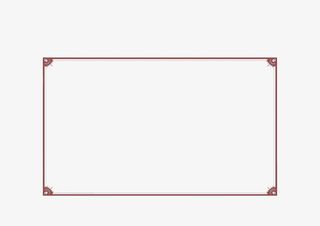中国风简约红色边框免抠