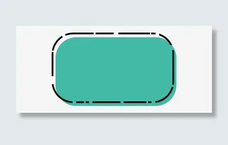 蓝绿色的边框.免抠