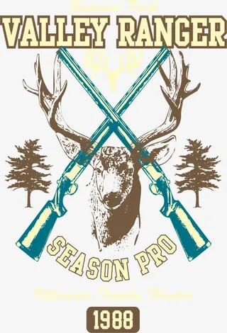 梅花鹿海报PNG矢量元素免抠