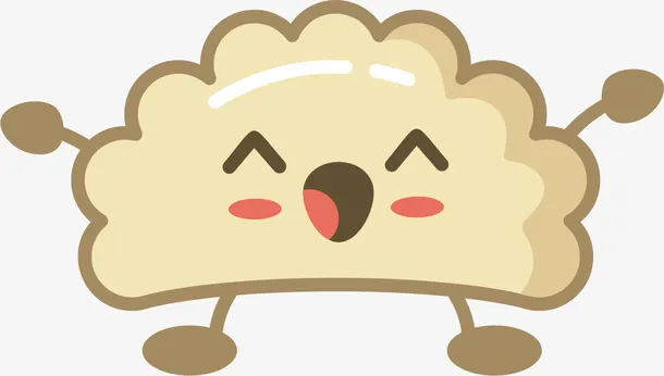 卡通花纹包子元素免抠