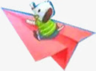 纸飞机小狗卡通六一儿童节主题素材免抠