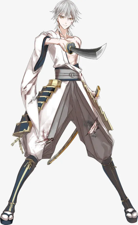 动漫白衣武士男子免抠