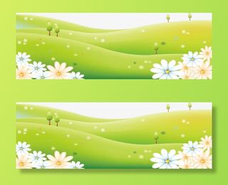 美丽的山坡免抠手绘/卡通卡通元素